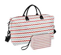 Grande borsone da viaggio, borsa da viaggio astratta a righe ondulate, borsa da viaggio per donne e uomini, borsa da viaggio con custodia trolley, essenziale da viaggio in aereo per volare, #01,