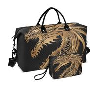 Grande borsone da viaggio, borsa da viaggio con drago giapponese, borsa da viaggio per donne e uomini, borsa da viaggio con custodia trolley, essenziale per viaggi in aereo, #04, Taglia unica, alla