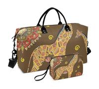Grande borsone da viaggio, borsa da viaggio con giraffa africana, borsa da viaggio per donne e uomini, borsa da viaggio con custodia trolley, essenziale per viaggiare in aereo, #01, Taglia unica, alla