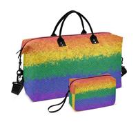 Grande borsone da viaggio, borsa da viaggio con motivo geometrico arcobaleno, borsa da viaggio per donne e uomini, borsa da viaggio con custodia trolley, essenziale da viaggio in aereo per volare,