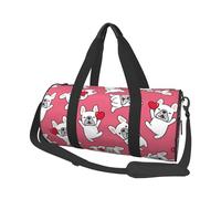 Grande borsone da viaggio - Bulldog francese (1) borsa da palestra per donne e uomini, borsa da viaggio pieghevole per donne e uomini con tasche multiple con cerniera