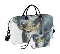 Grande borsone da viaggio, con cane bassotto, borsa da viaggio per donne e uomini, borsa da viaggio con custodia trolley, essenziale da viaggio in aereo per volare, #04, Taglia unica, alla moda