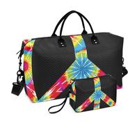 Grande borsone da viaggio, con simbolo della pace e dell'amore, borsa da viaggio per donne e uomini, borsa da viaggio con custodia trolley, essenziale per viaggiare in aereo, #03, Taglia unica, alla