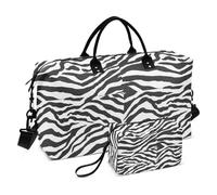 Grande borsone da viaggio, nero zebrato a righe, borsa da viaggio per donne e uomini, borsa da viaggio con custodia trolley, essenziale da viaggio in aereo per volare, #05, Taglia unica, alla moda