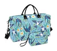 Grande borsone da viaggio per donne rondini volanti borsa sportiva da palestra grande borsa da aeroporto con tracolla regolabile per aereo, viaggi multifunzionali, Rondini Volanti, Set of 2