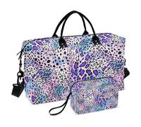 Grande borsone da viaggio, senza cuciture, motivo pelle selvaggia, borsa da viaggio per donne e uomini, borsa da viaggio con custodia trolley, essenziale da viaggio in aereo per volare, #07, Taglia