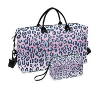 Grande borsone da viaggio, stampa leopardata arcobaleno geometrico, borsa da viaggio per donne e uomini, borsa da viaggio con custodia trolley, essenziale per viaggi in aereo, #02, Taglia unica, alla