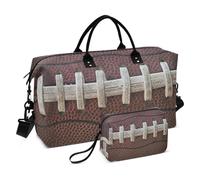 Grande borsone da viaggio, stile vintage da football americano, borsa da viaggio per donne e uomini, borsa da viaggio con custodia trolley, essenziale da viaggio in aereo per volare, #03, Taglia