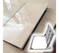 Grande botola di accesso al pavimento del vano intercapedine incassata, porta d'ingresso nascosta senza giunzioni in acciaio con ventose apribile(L 40 x W 26 inch)