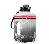 Grande bottiglia d'acqua con indicatore del tempo, bottiglia giornaliera per l'assunzione di acqua, grande 2,2 l, motivazionale con indicatore del tempo, a prova di perdite, colore smerigliato sfumato