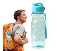 Grande Bottiglia Di Acqua Da Palestra - Bottiglia Di Fitness A Prova Di Perdita, Puche Di Idratazione Giornaliera | BPA Free Sports Water Container, Bottiglia Di Manico Durevole Con Coperchio A