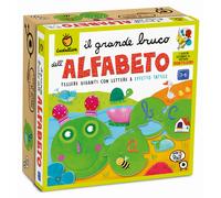Ludattica - GIOCHI MONTESSORI - Il grande Bruco dell'alfabeto - 26 tessere giganti con effetto tattile - Gioco educativo bambini 3-6 anni per imparare l'alfabeto
