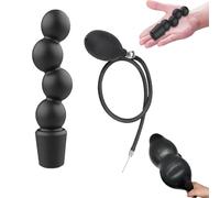 Grande buttplug gonfiabile con pompa - dilatatore anale e vaginale in silicone - plug espandibile per stimolazione intensa in donne e uomini - esperienza estrema