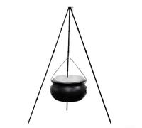 Grande calderone streghe su treppiede da 130 cm con luci per interni ed esterni, decorazione di Halloween porta caramelle
