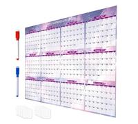 Grande calendario annuale da parete 2027 double-face cancellabile | Calendario da parete cancellabile a secco, 12 mesi, per studio, soggiorno, appartamento, adulti, studenti, bambini