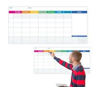 Grande calendario cancellabile, planner cancellabile a secco, planner mensile scolastico, calendario da parete per famiglia, pianificatore mensile, calendario da 43 x 89 cm, lavagna bianca per lavoro