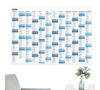 Grande calendario da parete 2025 - poster quadrato con adesivi, carta spessa durevole | Agenda legale da gennaio a dicembre per casa, organizzazione scolastica, organizzazione 'ufficio e