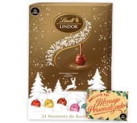 Grande Calendario dell’Avvento Lindt LINDOR 2025 · Formato 300 g · 24 Praline di Cioccolato Svizzero Assortite · Con Biglietto Personalizzato Cia&Co · Regalo Natalizio Gourmet