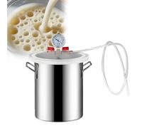 Grande camera di degasaggio sottovuoto in acciaio inossidabile con coperchio trasparente e manometro, per colata di stabilizzazione del legno in gesso in silicone epossidico, capacità 110 V 100 l