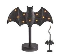 Grande candeliere a forma di scintillante, gotico con luce LED, centrotavola per interni ed esterni, per falò, cancello notturno, patio, cortile, portico autunnale, scrivania, finestra