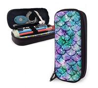 Grande Capacità Astuccio Cartoleria Ombre Glowing Mer-Mai Draw Tails Borsa Cancelleria Portatile Portamatite Borsa Per Ragazzi, Insegnanti, Scuola, 20X9X4Cm