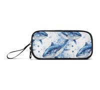 Grande capacità astuccio da uomo cancelleria borsa college con scomparto bellezza tonno rosso pesce