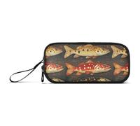 Grande capacità astuccio organizer ragazze speciale matita caso cosmetici con cerniera Art cod pesce