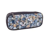 Grande Capacità Astuccio Portamatite Beach Colored Pebbles Printed Astuccio Cartoleria Resistente Portapenne Per Ragazzi, Adulto, Insegnanti, 20X9X4Cm