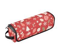 Grande Capacità Capelli Strumento Organizzatore con Iron Mat Red Christmas Icons