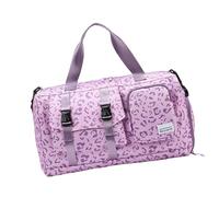 Grande Capacità Impermeabile Mucca Stampa Leopardi Modello Borse Da Viaggio Pratica Oxford Multi Scomparto Palestra Borsa Sportiva per Uso quotidiano Borsa Bagagli Resistente all'acqua, Viola