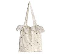 Grande Capacità Increspature Chiffons Toted Bag Trendy Borse A Spalla Borsa Borsa Per Shopping Spiaggia Alla Moda Spalla Regalo Increspato Toted Per Le Donne, bianco, One Size