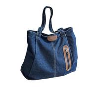 Grande Capacità Jeans Borsa Per Le DonneUnique Shopping Bag Casual Borse Pratica Borsa A Tracolla Per Uso quotidiano Ufficio Viaggio A Spalla, B, One Size