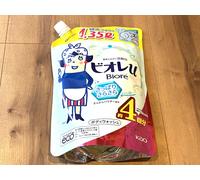 [Grande capacità] Kao Biore U 4 ricariche 1350 ml profumo floreale fresco del...