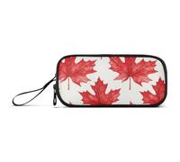 Grande Capacità Matita Caso di Immagazzinaggio Delle Donne Casi Con Matita Scuola Media Portatile Canada Red Maple