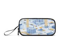 Grande Capacità Matita Holder Man Cool Pencil Cases Carino Scuola Fornitura con Vano Costruzione Scena Betoniera Camion Bulldozer
