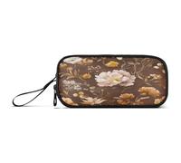 Grande capacità matita organizzatore caso studente viaggio matita caso forniture scolastiche portatile autunno fiori garofano cactus amaryllis