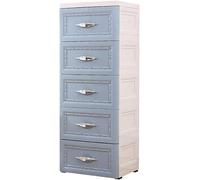 Grande capacità Multi Layer Kids Storage Cabinet blu cassetto in plastica per soggiorno, camera da letto e nursery design a 5 livelli per giocattoli e vestiti