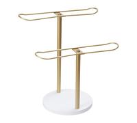 Grande capacità, organizer per capelli, facile da montare, in metallo e legno, soluzione elegante per lei