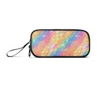 Grande Capacità Penna Caso Studente Universitario Scatola Organizzatore Forniture Scuole Superiore Leggero Arcobaleno Scale Scintill