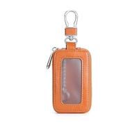 Grande capacità Portachiavi Auto per VW Golf 8 MK8 GTI GTE GTD R 2020 2021 2022 2023 2024, AntiGraffio con Protezione Design Elegante per Pendolari e Viaggio,Orange