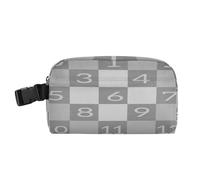 Grande Capacità Tote Bag Leakproof Portable Lunch Box con Fibbia Cooler Borse per la Scuola e Viaggi Grigio Scacchi Plaid Numeri Bolsa para almuerzo Mujer