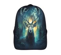 grande capacità zaino da viaggio codice fantasy uomo e donna zaini da viaggio 2 scomparto cervo tracolla regolabile 3d zaini scuola casual-16,perfetto per adulti per campeggio escursionismo