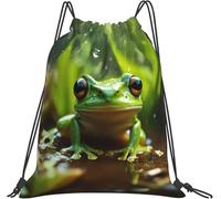 Grande capacità Zaino Pieghevole Frog And Rain Print Leggero Borsa da Viaggio 36x42cm per Palestra,Viaggi Brevi,Shopping