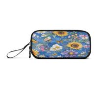 Grande capienza astuccio per ragazzi adolescenti astuccio organizer scuola must-have con scomparto floreale girasole osteospermum farfalle