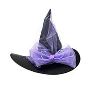Grande cappello da strega nero per le donne ha condotto la luce dei cappelli della strega di Halloween Cosplay accessorio del costume per le donne ragazze regalo cappello di Halloween