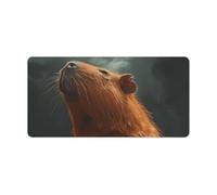 Grande Capybara con gli occhi chiusi Tappetino per mouse 30,5 x 61 cm impermeabile protezione da scrivania antiscivolo tastiera da gioco tappetino per mouse carino desktop pad per computer portatile
