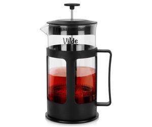 Grande caraffa a pistone da 1 litro con filtro per caffè, tè ed erbe aromatiche.
