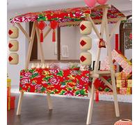 Grande carrello pieghevole per hot dog con tenda - versatile carrello in legno per snack e gelati - soluzione ideale per venditori di cibo all'aperto