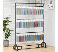 Grande carrello portaoggetti regolabile in tessuto per carta da parati e pellicola per finestre, nero, 100 x 40 x 200 cm, perfetto per progetti artigianali e fai da te