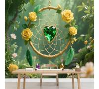 Grande Carta Da Parati Murale Cacciatore Di Sogni Adesivo Murale Staccabile E Attaccabile Fiori E Piante Della Foresta Murale Per Cameretta Camera Da Letto Parete Decorazione Per La Casa Poster